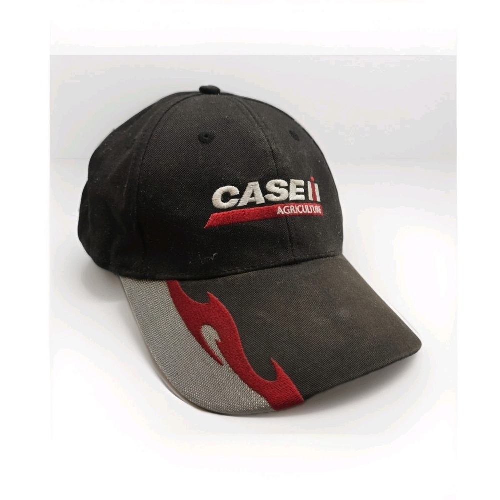 Case IH Agriculture‎ Trucker Hat Black Gray Flame Logo Adjustable Farm Cap
